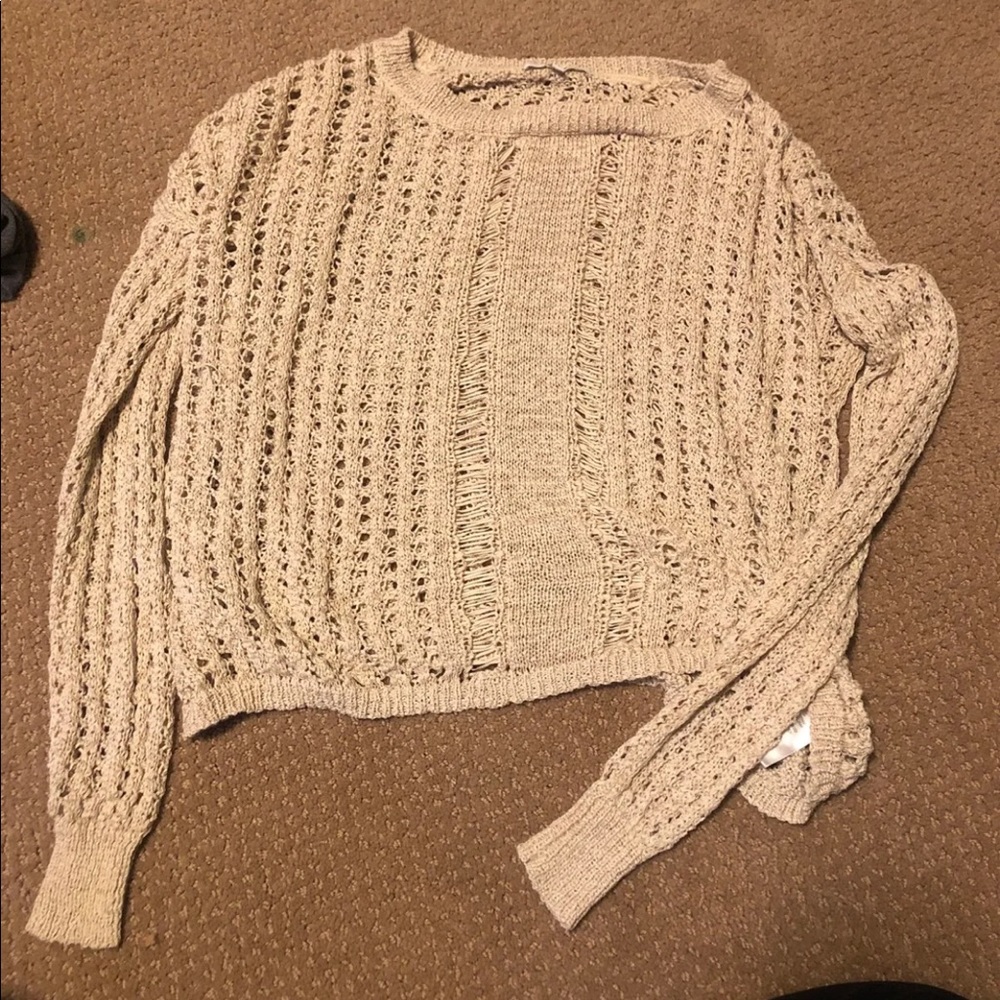 Miss me open knit top
